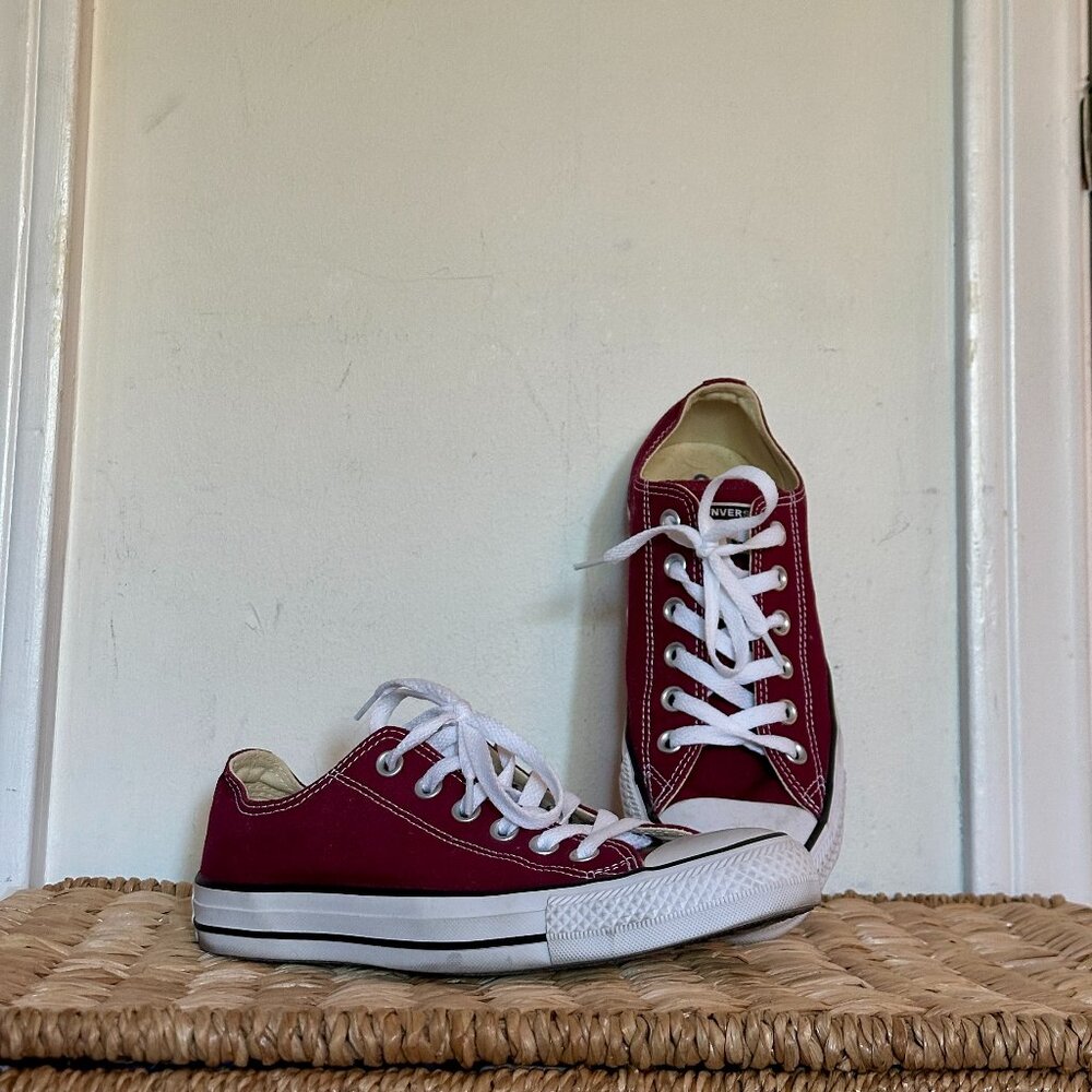 Garnet Converse Sneakers / Worn once!